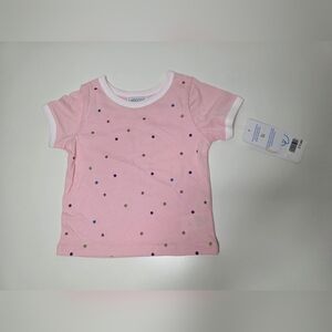 NWT Flapdoodles 2T Girls Pink Studded Polka Dot T-Shirt